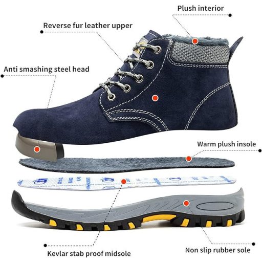 SROTER Acélbetétes Bakancs 45 (kék)