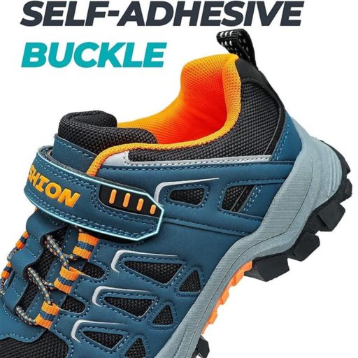 ASHION Gyerek Túracipő – Légáteresztő Csúszásmentes Sportcipő 31 (Kék-Narancs)